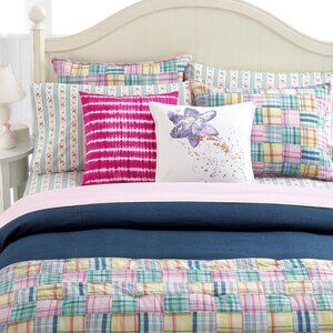 Vintage Lauren Ralph Lauren Carly University Madras Plaid Euro Shams (2)